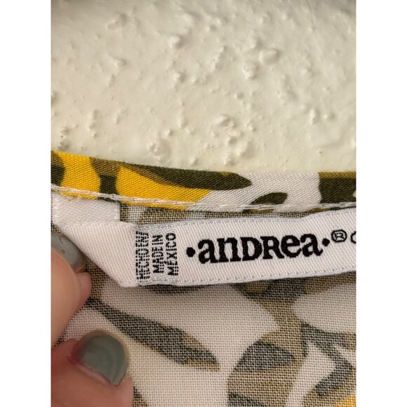 Boutique  Womens Wrap Dress Lemon Leaf Print Short Sleeve V-Neck Maxi Length - Picture 6 of 11